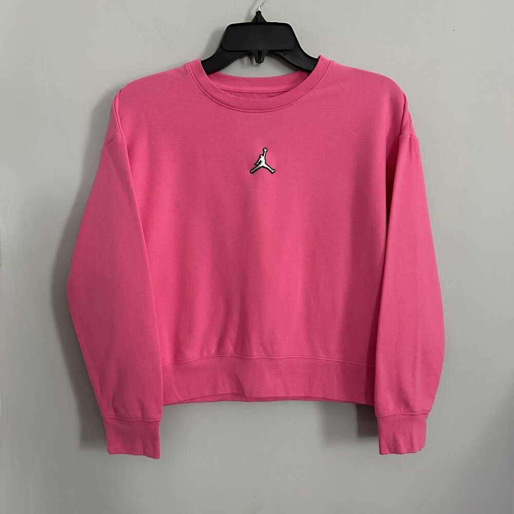 Jordan Pink Girls Crewneck Sweatshirt Size 12-13Y